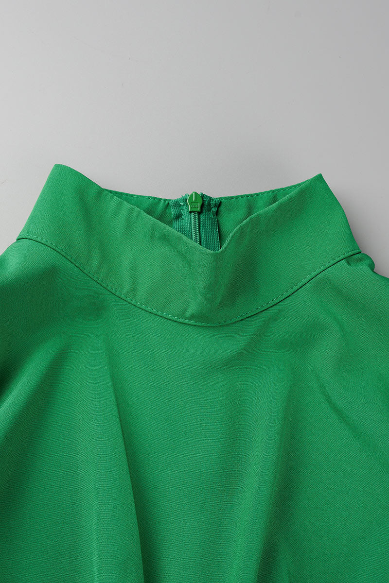 Sweet Elegant Solid Hollowed Out Mandarin Collar A Line Dresses(8 Colors)