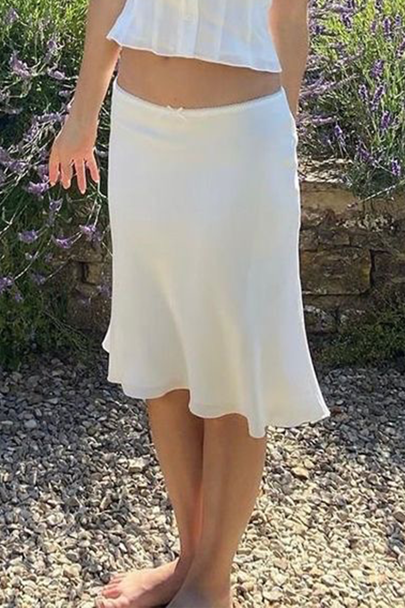 Sexy Celebrities Solid Color Lace Bow Decor Low Waist Type A Solid Color Bottoms
