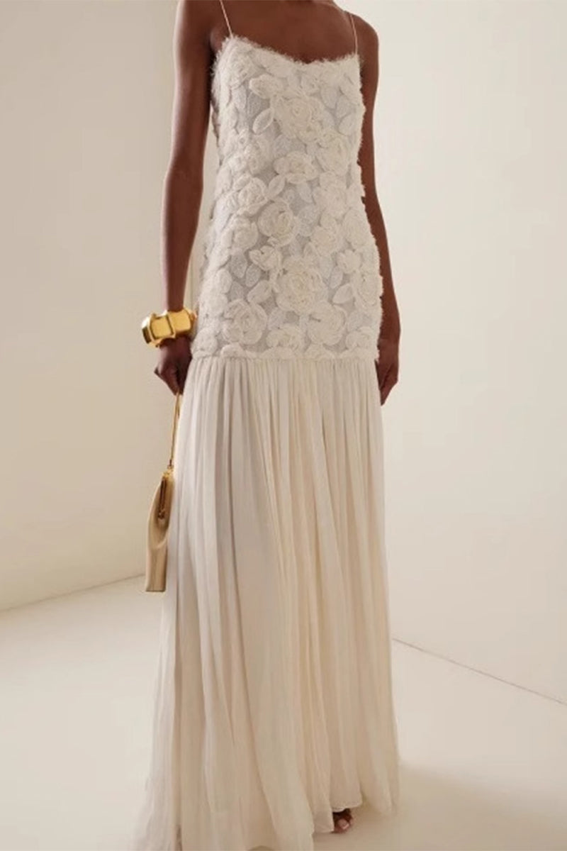 Women Spring Vintage V-Neck X-Shape Flower Dress
