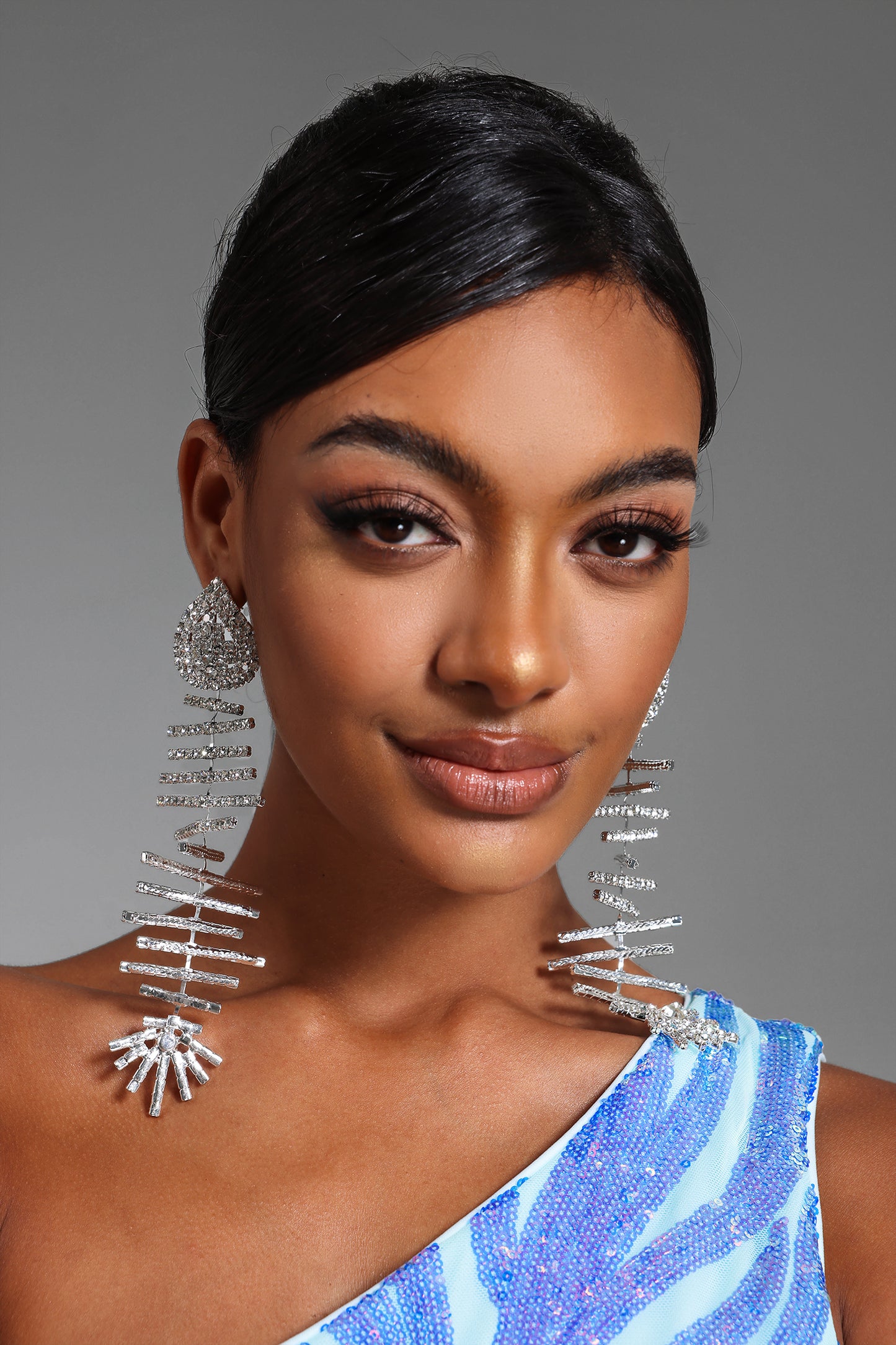 Faux Diamond Irregular Shape Earrings