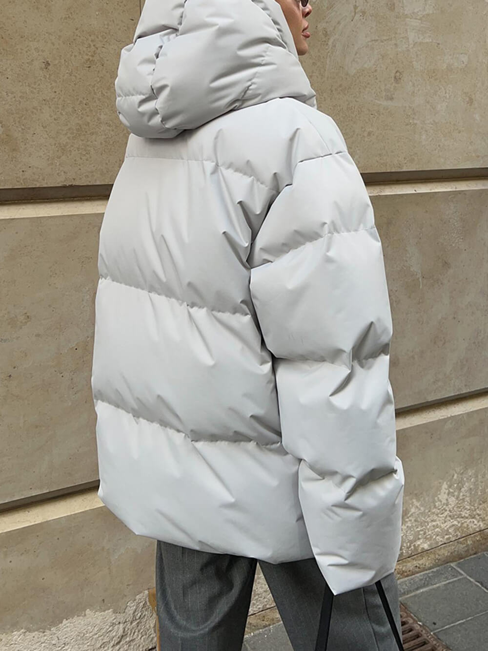 Classic Loose OverSize Style Spun Padded Coat