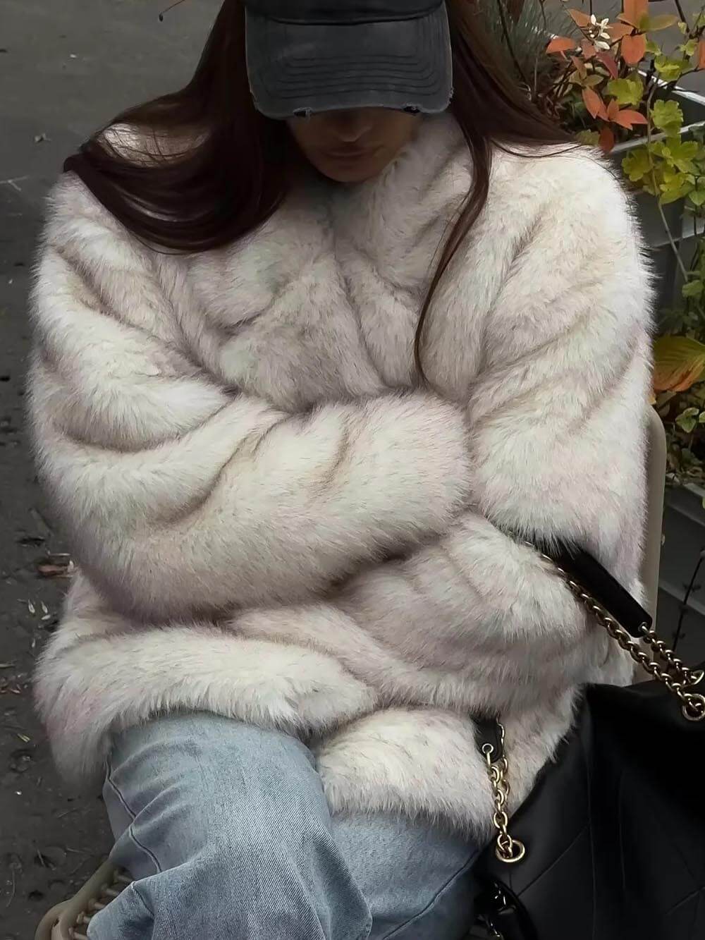 Classic Loose Mid-Length Oversized Fur Coat