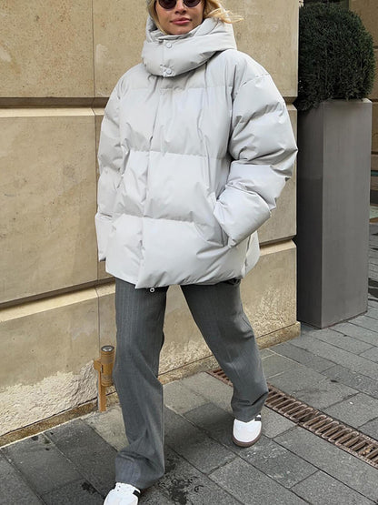 Classic Loose OverSize Style Spun Padded Coat