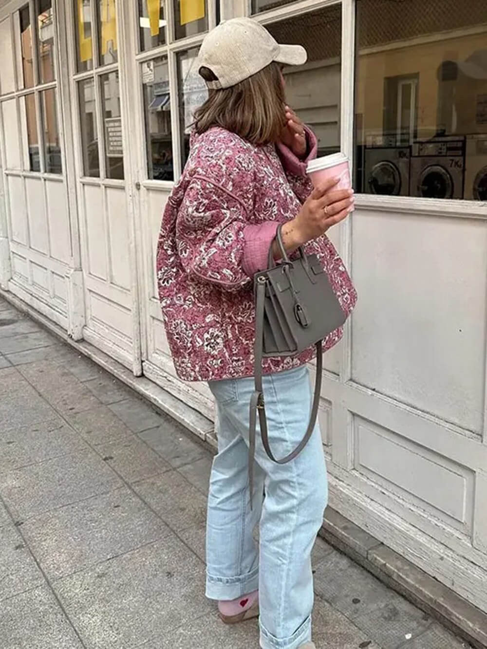 Vintage Fashion Floral Print Jacket