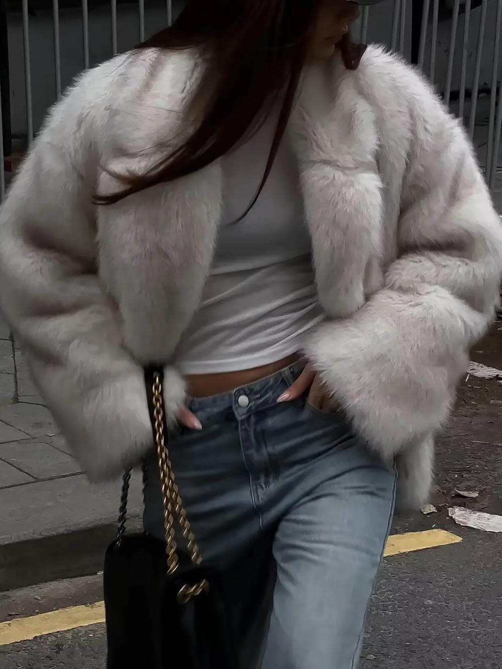 Classic Loose Mid-Length Oversized Fur Coat