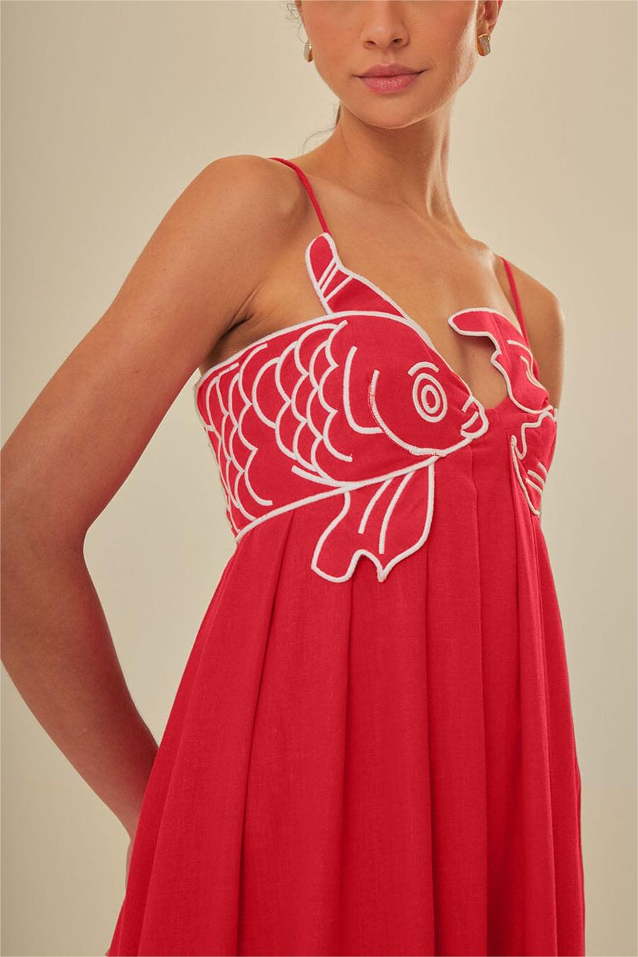 Embroidered Backless Slip Maxi Dress