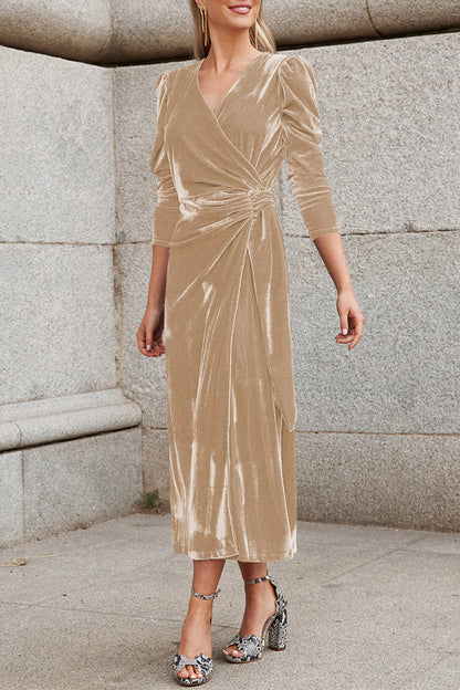 Celebrities Elegant Solid Strap Design V Neck Princess Dresses(6 Colors)