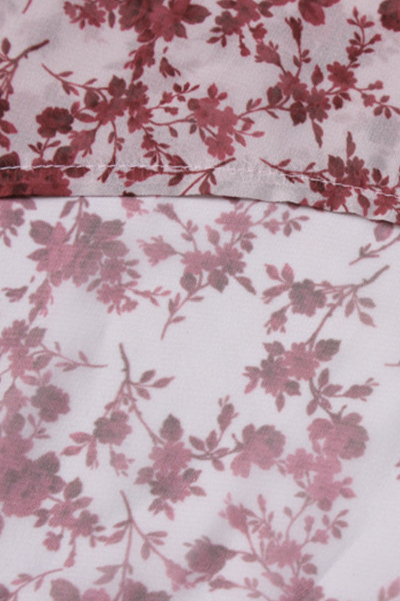 Sexy Floral Bandage Backless Slit V Neck Dresses