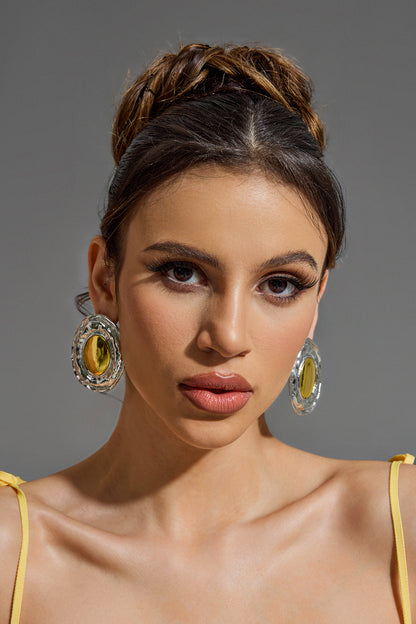 Oval Stud Earrings