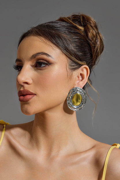 Oval Stud Earrings