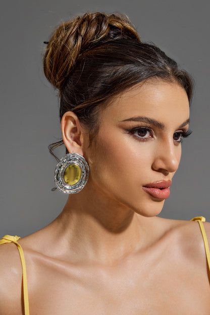 Oval Stud Earrings
