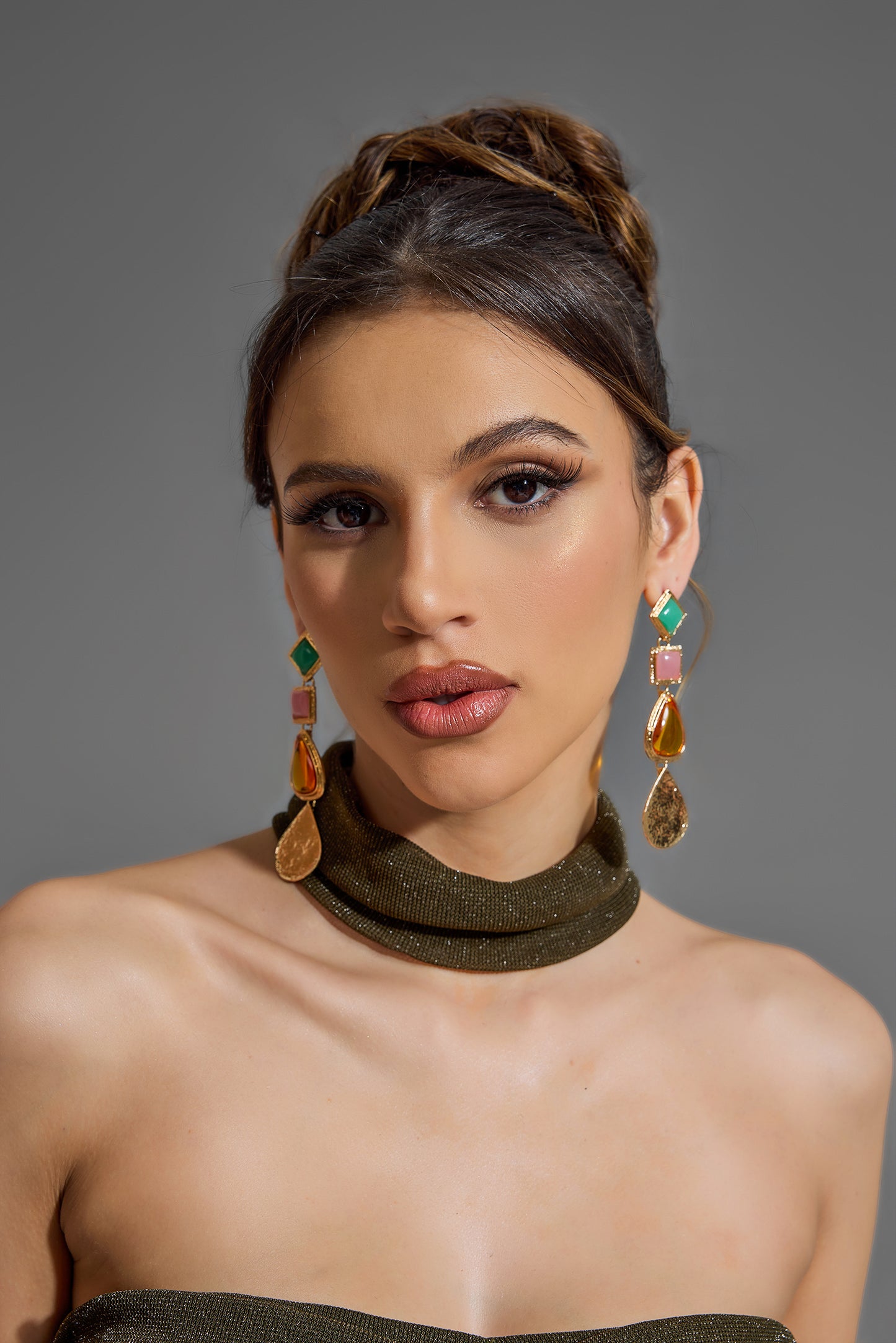 Resin Geometric Earrings