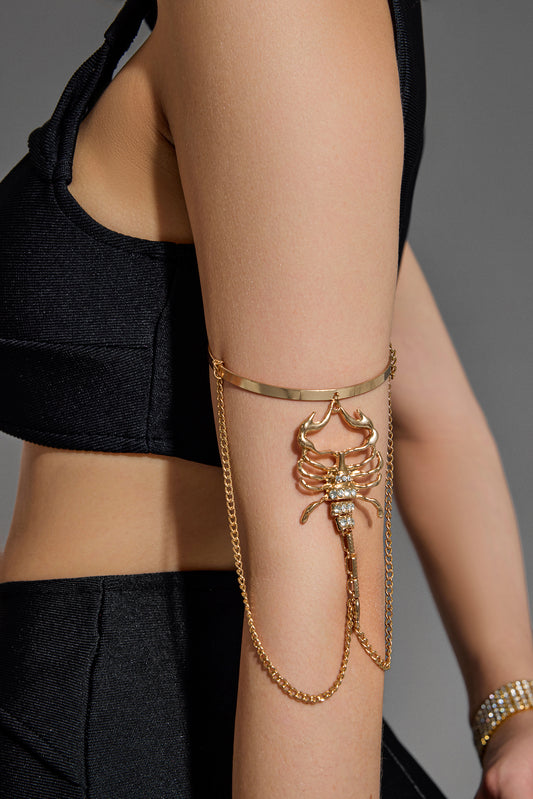 Rhinestone Metal Cuff Bracelet