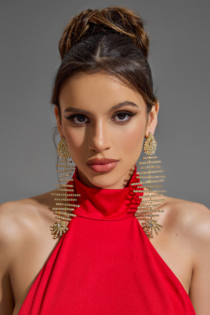 Faux Diamond Irregular Shape Earrings