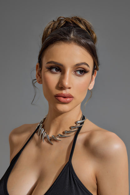 Metal Taper Necklace Silver