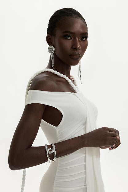 Rhinestone Metal Cuff Bracelet