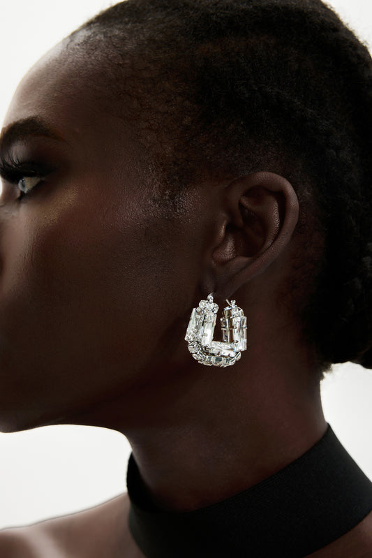 Faux Diamond Bag Shape Earrings