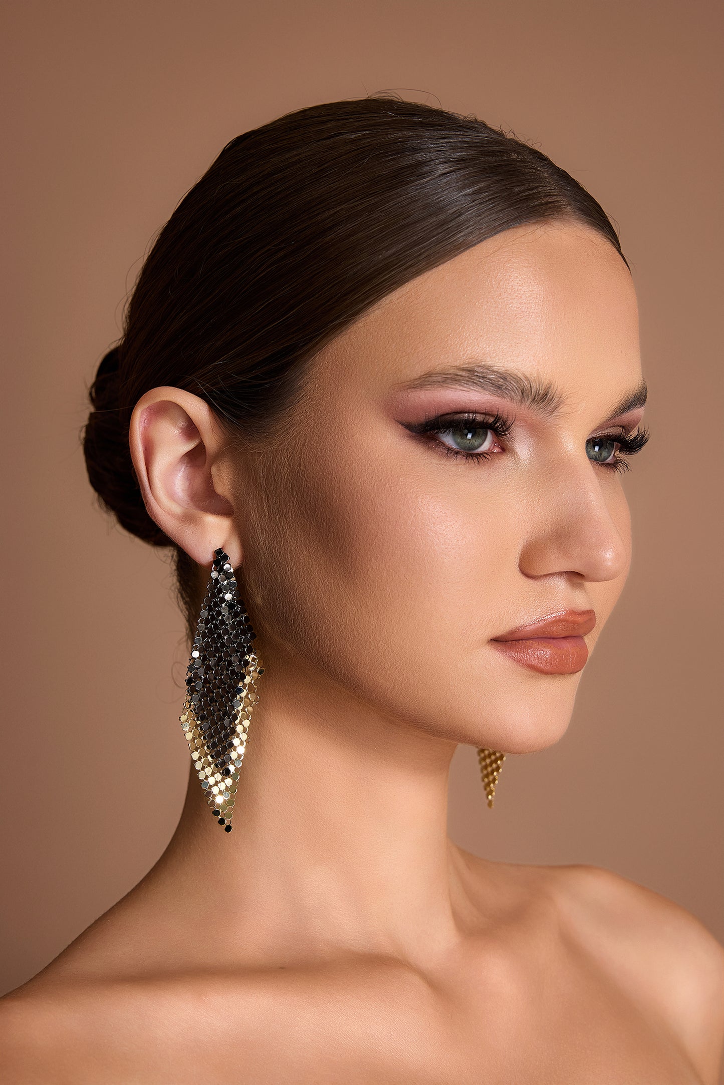 Contrast Color Tassel  Metal Earrings