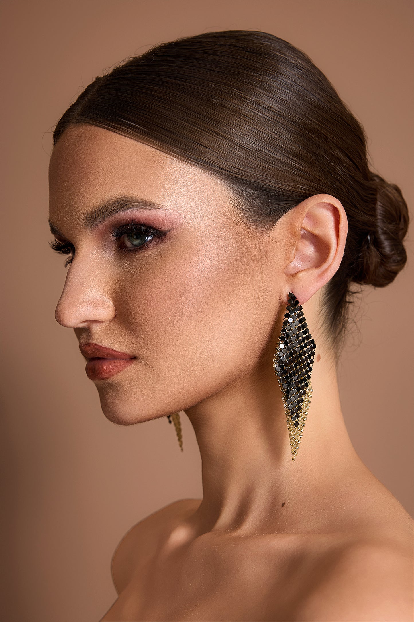 Contrast Color Tassel  Metal Earrings