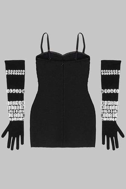 Brisbane Rhinestones Embellished Mini Dress