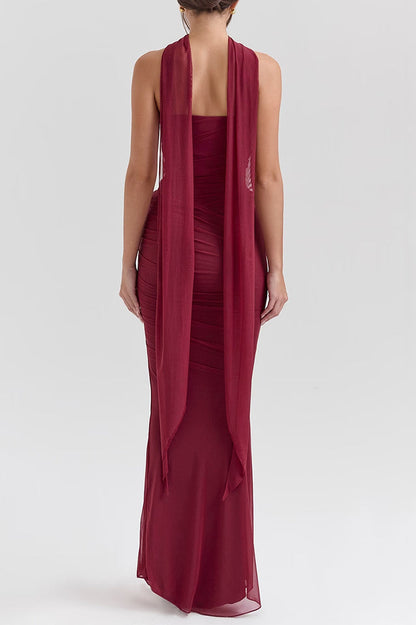 Hallie Corset With Neck Scarf + Skirt Set