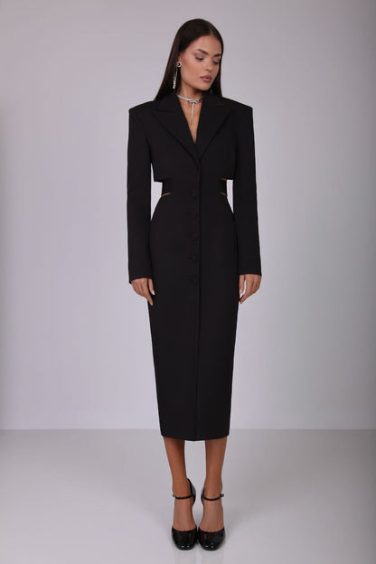 Antonia Cut Out Blazer Midi Dress