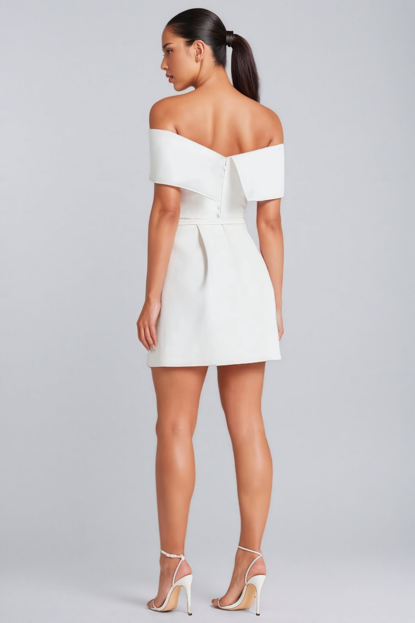Trese White One Shoulder Mini Dress