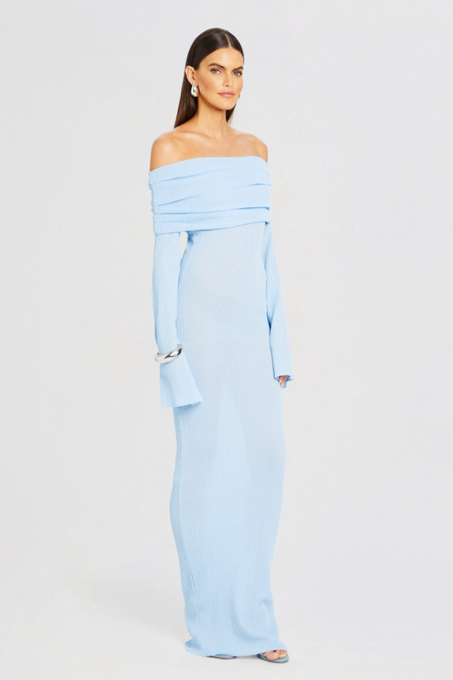 Liz Off Shoulder Maxi Knit Dress