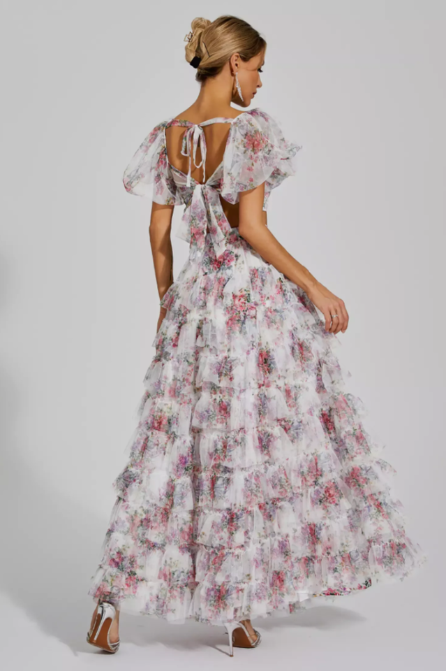 Braylee Purple Floral Ruched Set