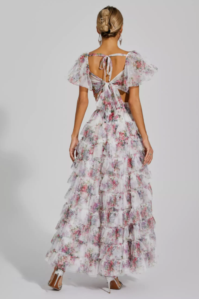 Braylee Purple Floral Ruched Set