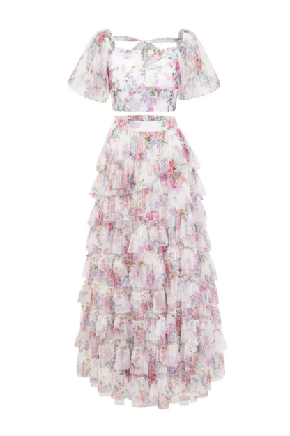 Braylee Purple Floral Ruched Set