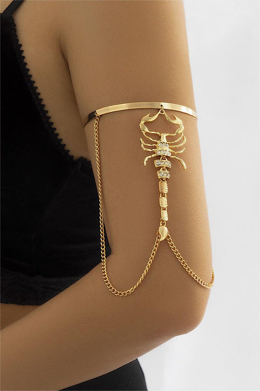 Rhinestone Metal Cuff Bracelet