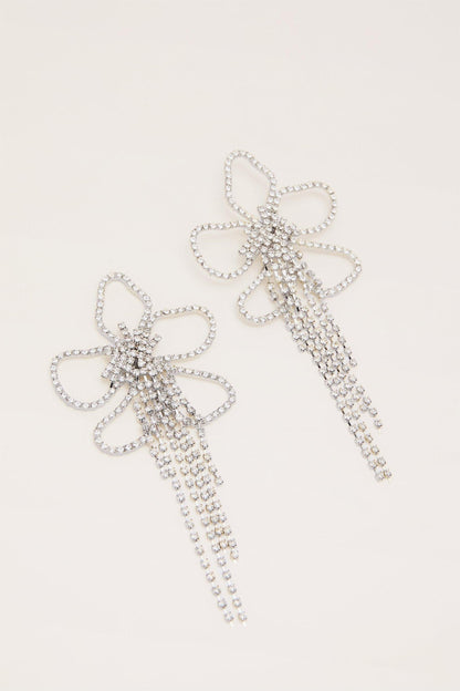 Flower Shape Tassel Earrings