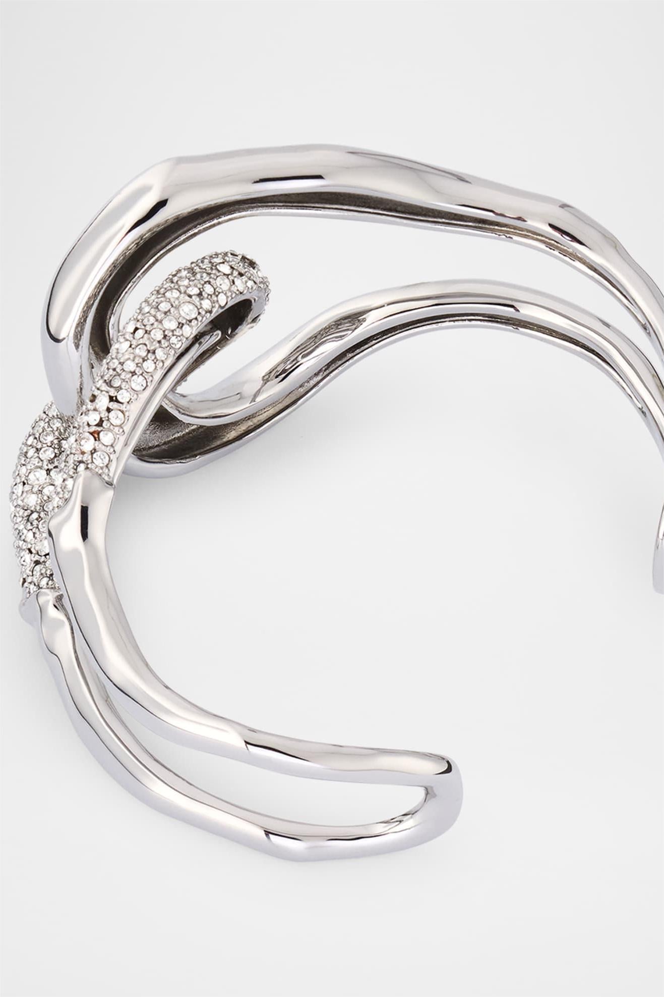 Rhinestone Metal Cuff Bracelet