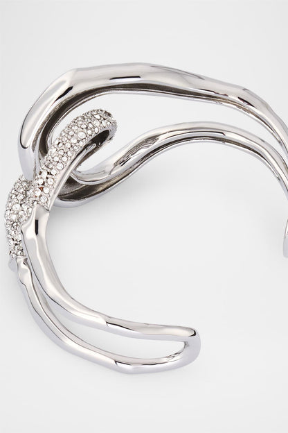 Rhinestone Metal Cuff Bracelet