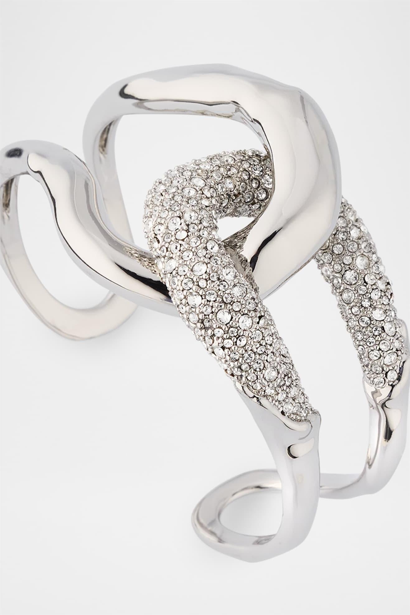 Rhinestone Metal Cuff Bracelet