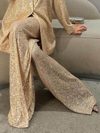 Elegant Sequined Pants