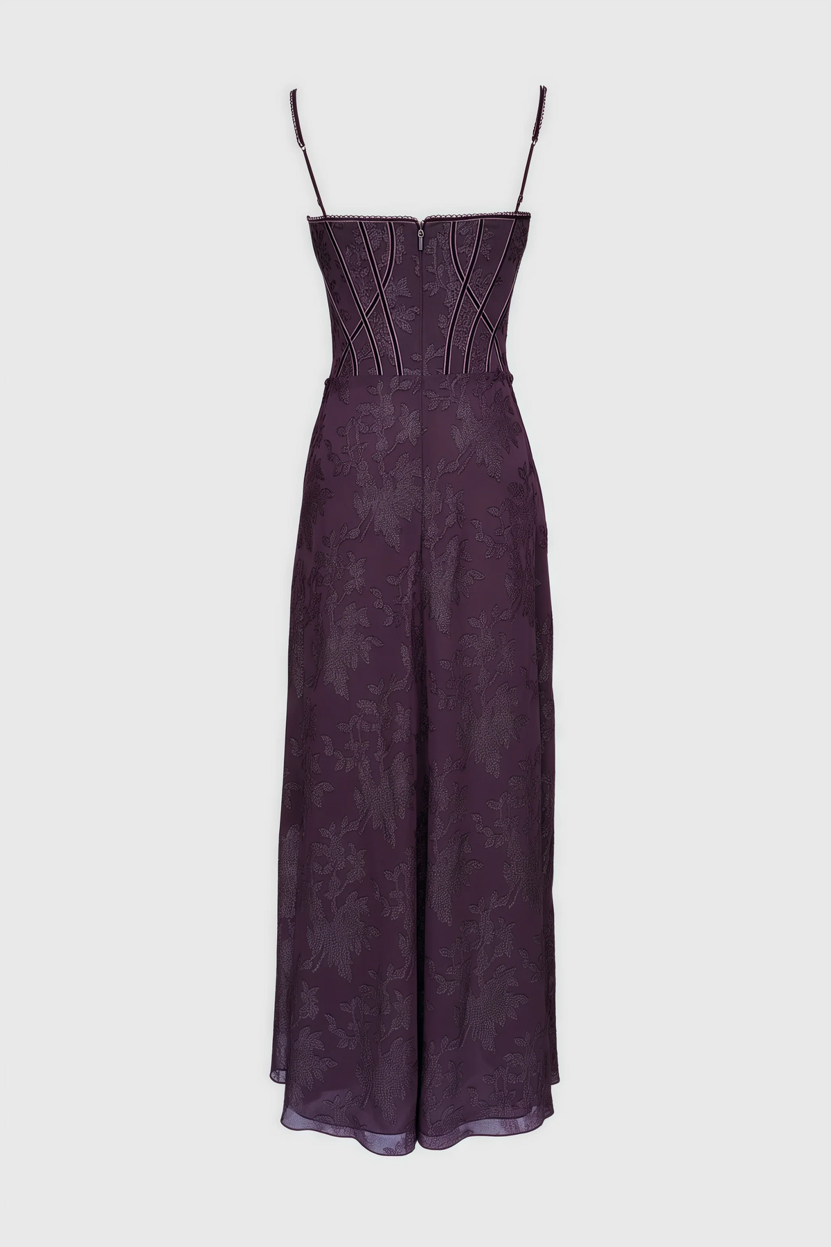 Celeste Purple Sequin Flower Lace Maxi Dress